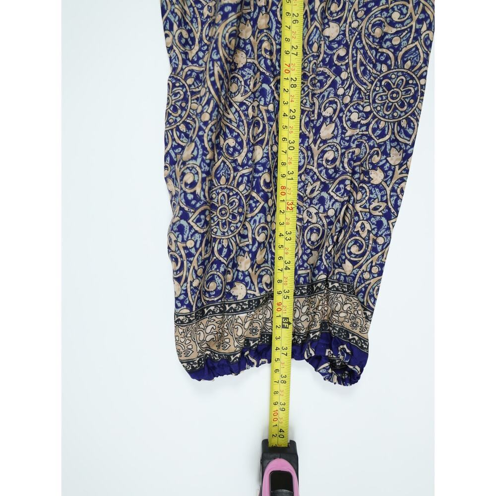 Johnny Was Style Boho Paisley Harem Jogger Pants Smocked Waist Resort Festival S - Picture 8 of 13